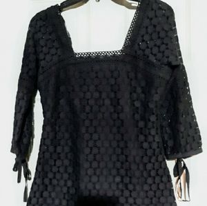 Women's Blouse,Black Sz.Small,Solitaire Brand
